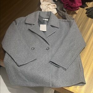 Zara Women's Classic Gray Peacoat